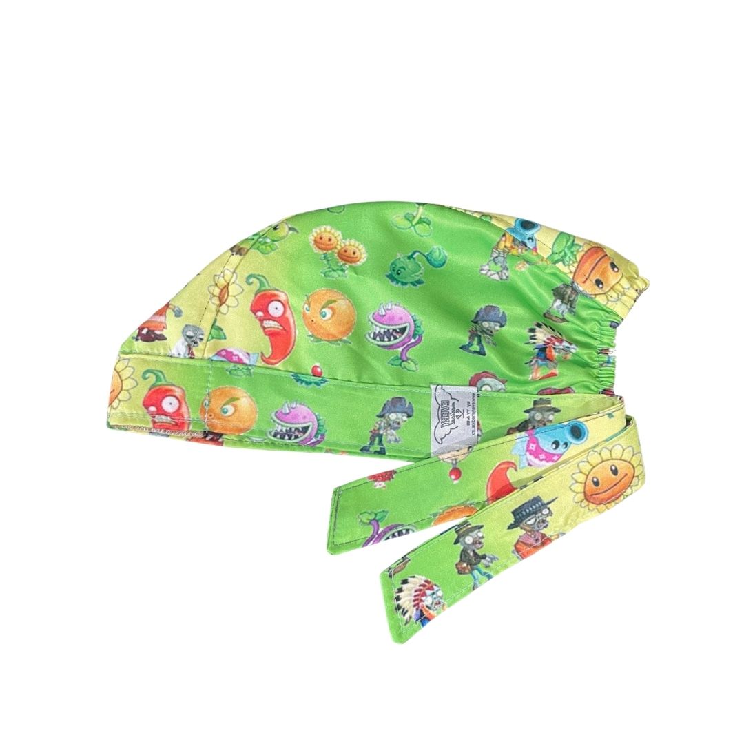 Gorro Medico Quirúrgico - Plantas VS Zombies - Verde