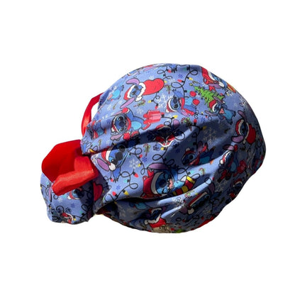 Gorro Quirúrgico Medico - Stitch - Gris - Listón - Navidad