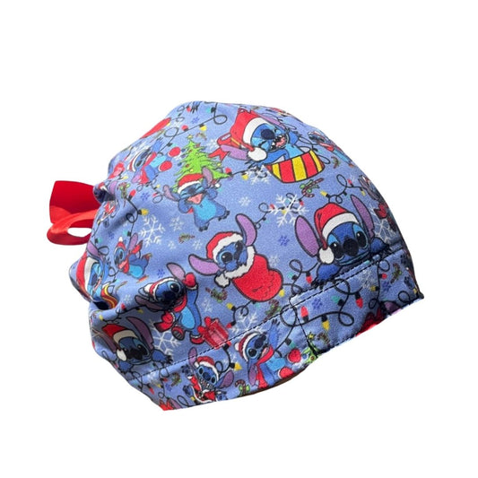 Gorro Quirúrgico Medico - Stitch - Gris - Listón - Navidad