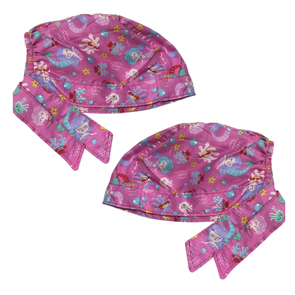 Gorro Quirúrgico - Escamas Sirena - Enfermería - Hospital - rosa 2