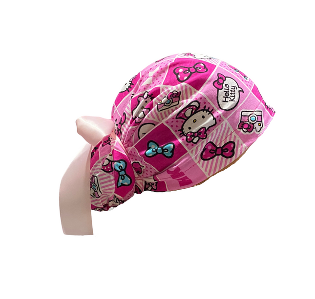 Gorro Quirúrgico Hello Kitty Rosa Listones - Antisudor - Every Medical -  Dr. Gorrito