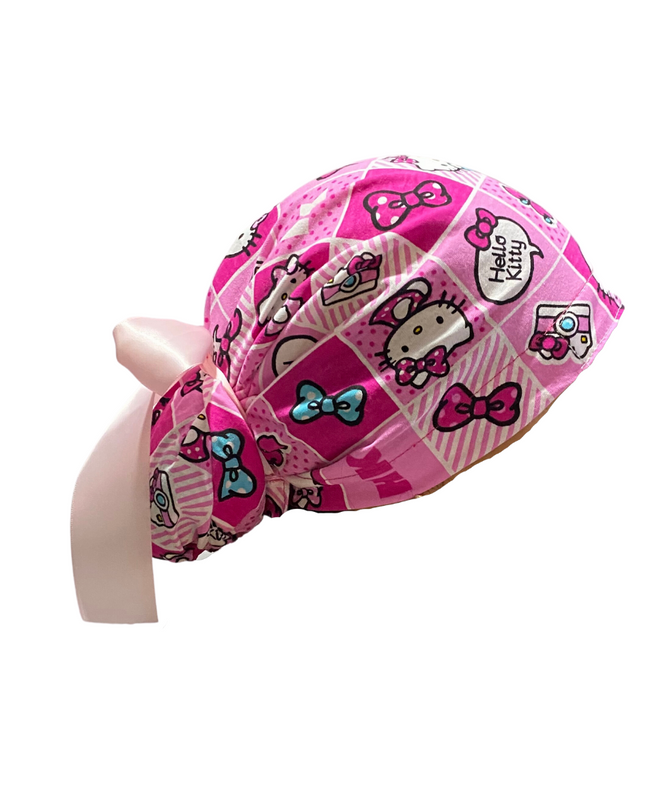 Gorro Quirúrgico Hello Kitty Rosa Listones - Antisudor - Every Medical -  Dr. Gorrito