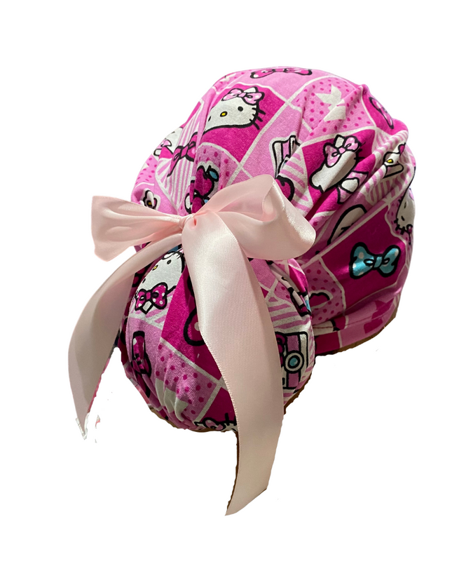 Gorro Quirúrgico Hello Kitty Rosa Listones - Antisudor - Every Medical -  Dr. Gorrito