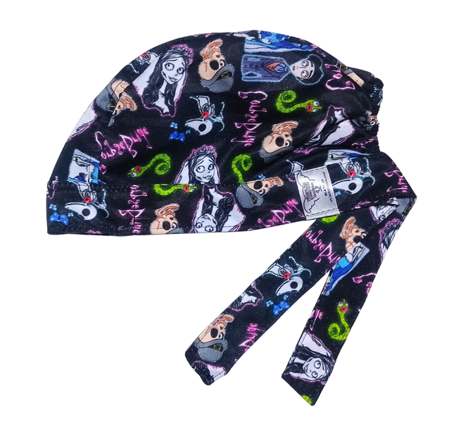 Gorro Medico quirúrgico enfermeria El Cadáver De La Novia-  Negro2