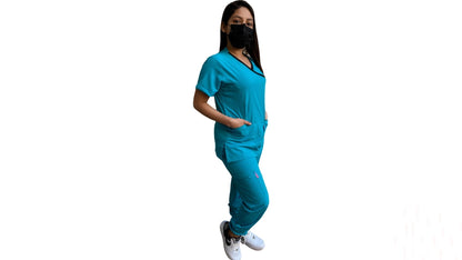 Uniforme Quirúrgico - Mujer - Azul Aqua - Modelo Puebla