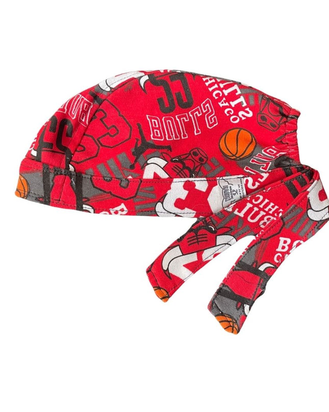 Gorro Medico Quirúrgico - National Basketball Association - NBA - Chicago Bulls - Rojo