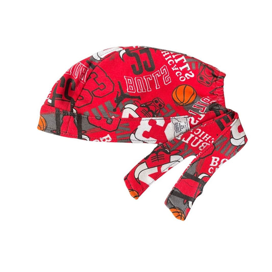 Gorro Medico Quirúrgico - National Basketball Association - NBA - Chicago Bulls - Rojo