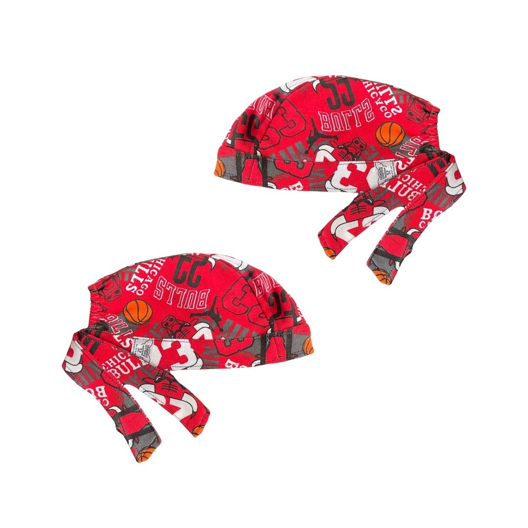 Gorro Medico Quirúrgico - National Basketball Association - NBA - Chicago Bulls - Rojo