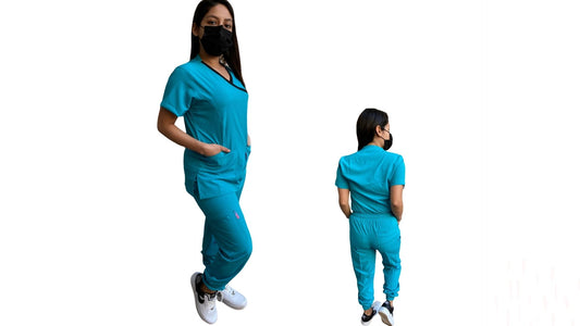 Uniforme Quirúrgico - Mujer - Azul Aqua - Modelo Puebla