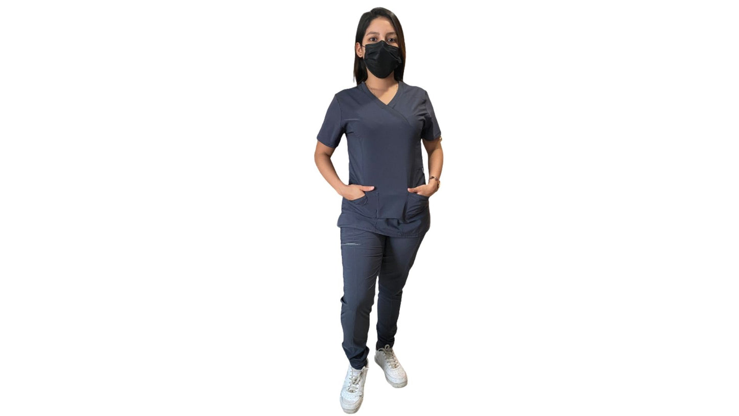 Uniforme Quirúrgico - Mujer - Gris Oxford - Modelo Puebla