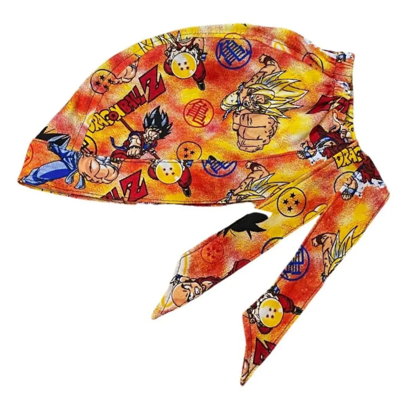 Gorro Quirúrgico Dragon Ball- Goku - Antisudor Negro- NARANJA