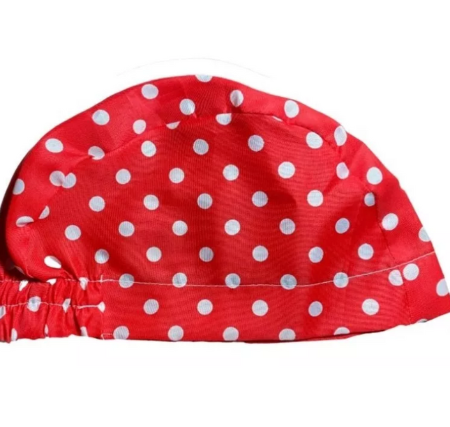 Gorro Quirúrgico Estampado Rojo Con Puntos Blancos - Every Medical -  Dr. Gorrito