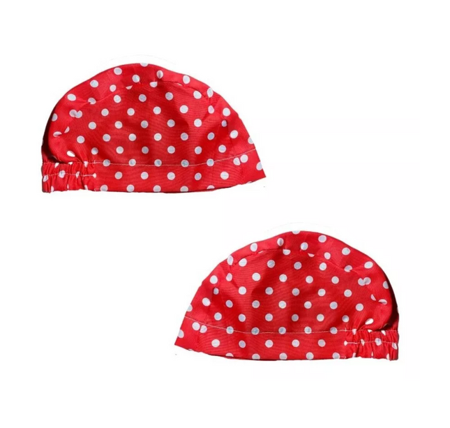 Gorro Quirúrgico Estampado Rojo Con Puntos Blancos - Every Medical -  Dr. Gorrito