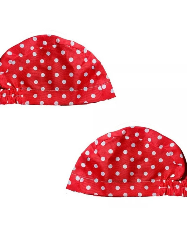 Gorro Quirúrgico Estampado Rojo Con Puntos Blancos - Every Medical -  Dr. Gorrito