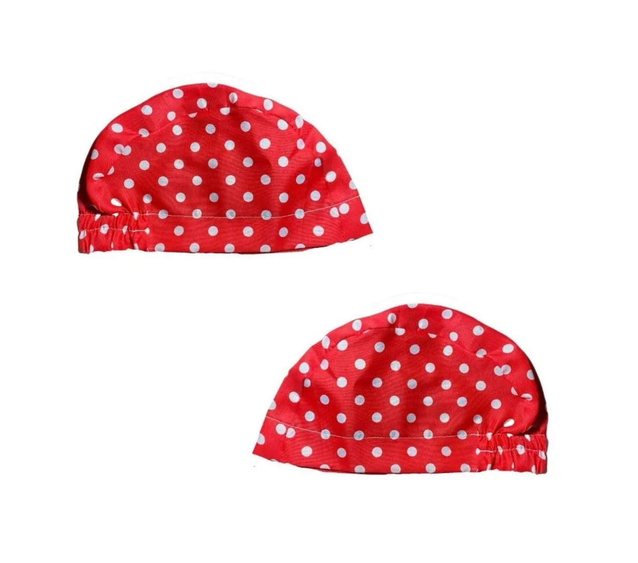 Gorro Quirúrgico Estampado Rojo Con Puntos Blancos