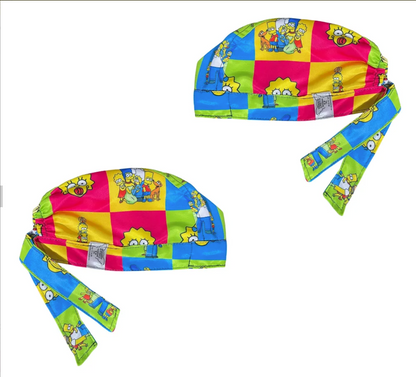 Gorro Medico Quirúrgico - Homero En Vestido - The Simpsons - MULTICOLOR