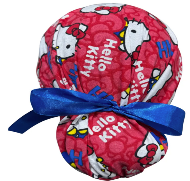 Gorro Quirúrgico Hello Kitty Rosa Listones - Antisudor Rojo