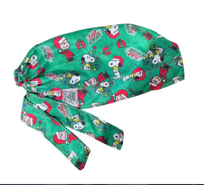 Gorro Quirúrgico - Snoopy - Navidad - Verde