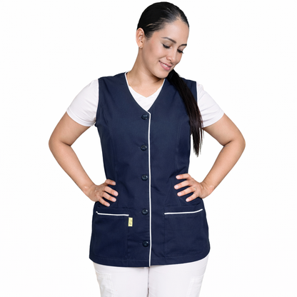Chaleco Enfermería Clinico Quirurgico Dama CUELLO V Hospital