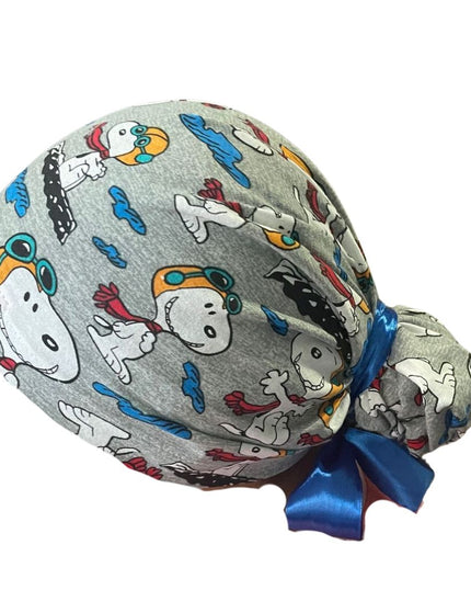 Gorro Medico Quirúrgico - Snoopy - Gris - Listón