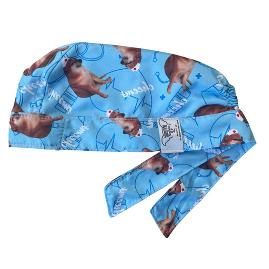 Gorro Quirúrgico Medico - Perro Cheems - Azul