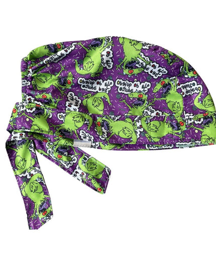 Gorro Medico Quirúrgico - Rugrats - Reptar Morado - Antifluido - Antisudor