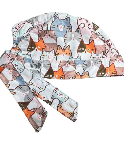 Gorro Quirúrgico - Gatitos - Blanco