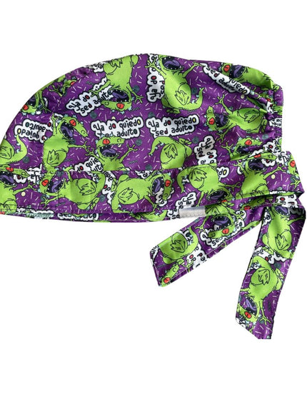 Gorro Medico Quirúrgico - Rugrats - Reptar Morado - Antifluido - Antisudor