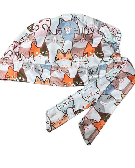 Gorro Quirúrgico - Gatitos - Blanco
