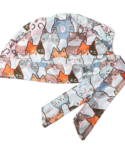 Gorro Quirúrgico - Gatitos - Blanco
