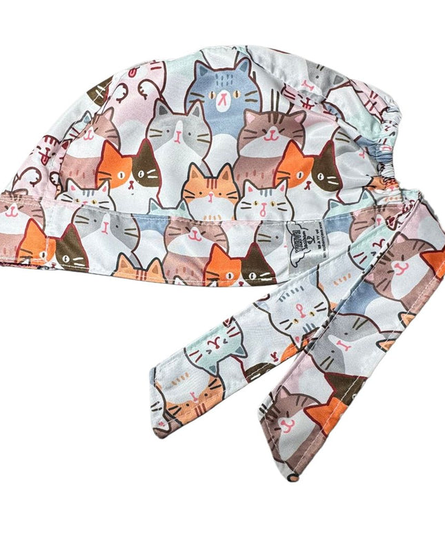 Gorro Quirúrgico - Gatitos - Blanco