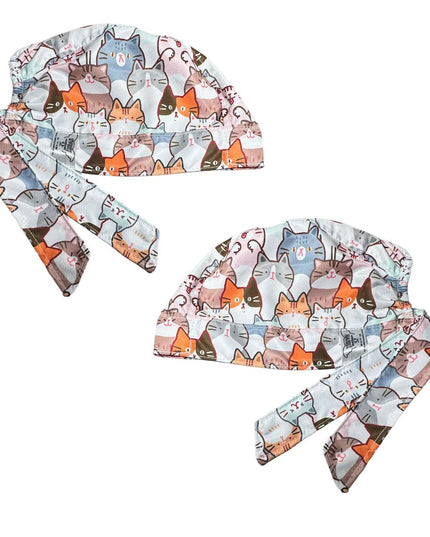 Gorro Quirúrgico - Gatitos - Blanco