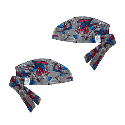 Gorro Quirúrgico Estampado - Spider Man - Gris Oscuro