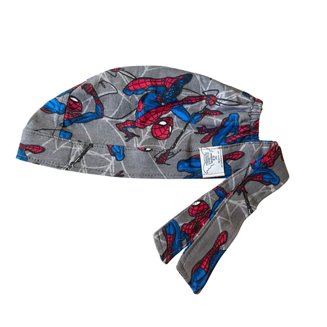 Gorro Quirúrgico Estampado - Spider Man - Gris Oscuro