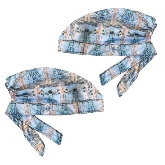 Gorro Quirúrgico Medico - Anatomía Humana - Vesalius - Azul Claro