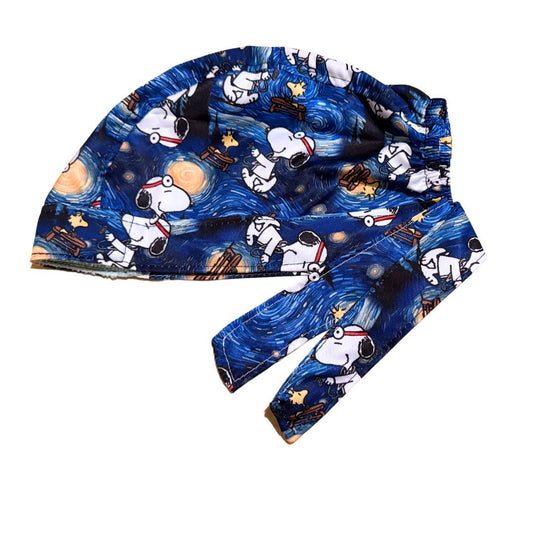 Gorro Quirúrgico Medico - Snoopy 1 - Noche Estrellada