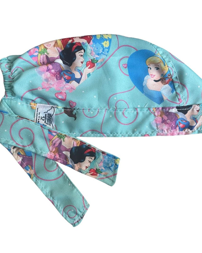 Gorro Medico Quirúrgico - Princesas Disney - Cenicienta - Celeste