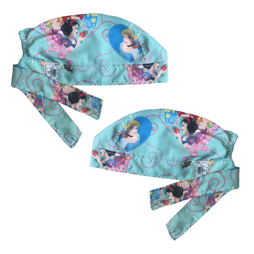 Gorro Medico Quirúrgico - Princesas Disney - Cenicienta - Celeste