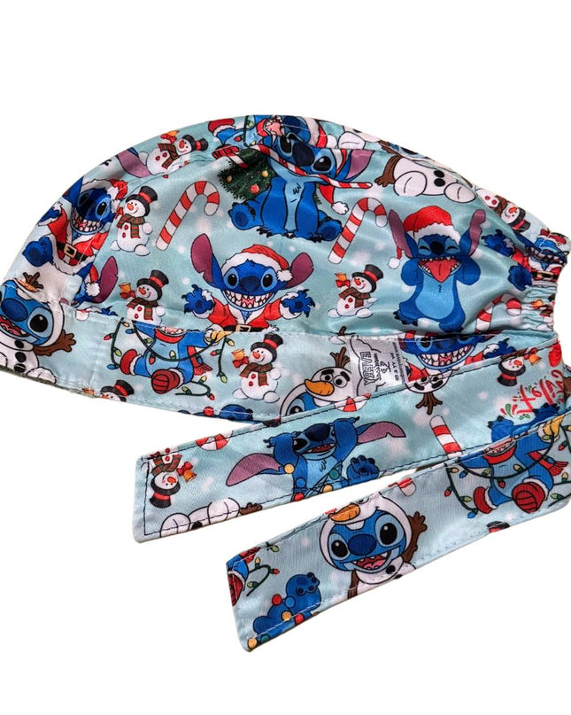 Gorro Quirúrgico Medico - Lilo Y Stitch - Navidad - Azul Agua