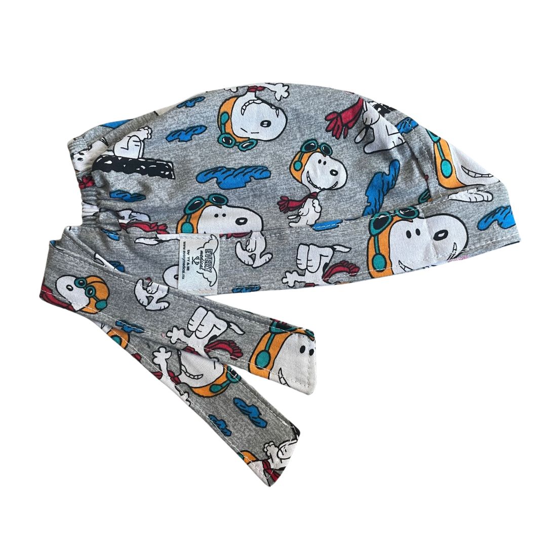Gorro Quirúrgico - Snoopy - Gris Claro