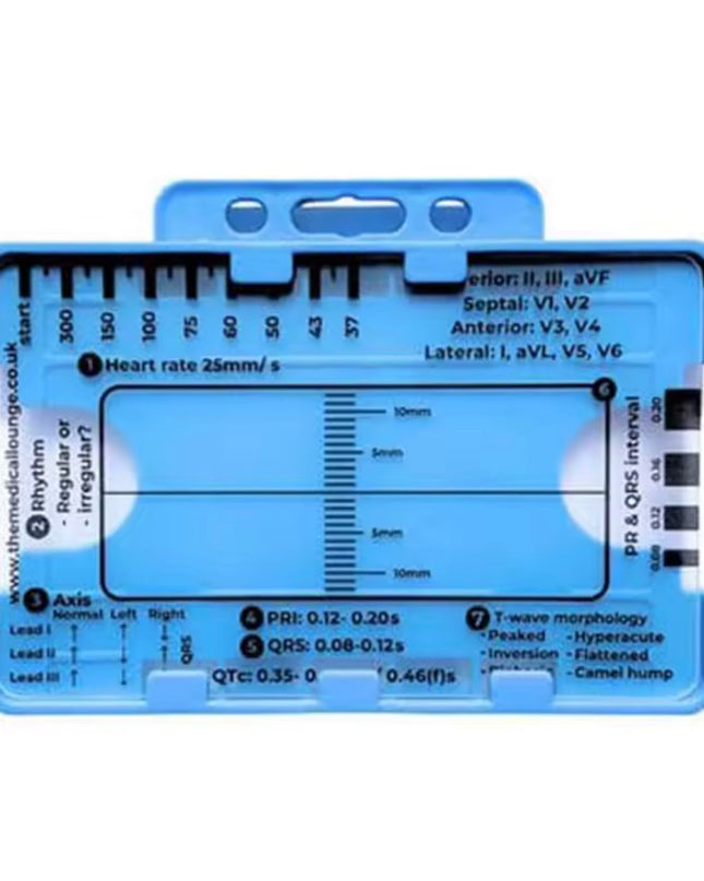Regla de 7 pasos de Ecg / EKG para interpretación Analizador