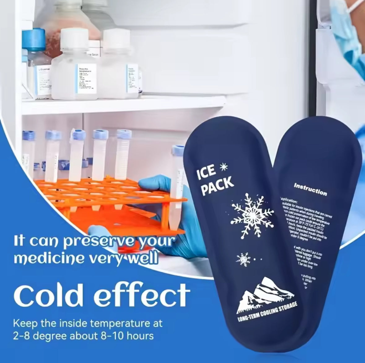 Gel Refrigerante Transportable Para Estuche De Insulina
