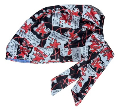 Gorro Medico Quirúrgico - Lilo Y Stitch - Negro