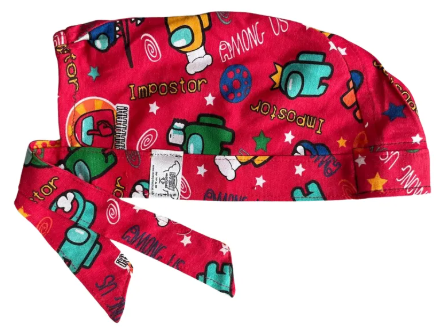 Gorro Medico Quirúrgico - Among Us Videojuego - Rojo