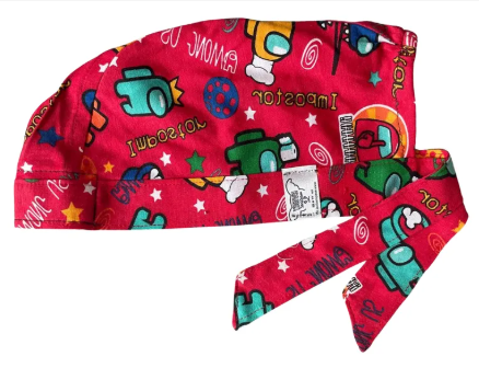 Gorro Medico Quirúrgico - Among Us Videojuego - Rojo