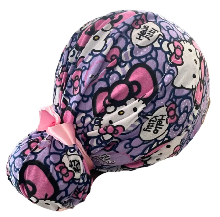 Gorro Quirúrgico - Hello Kitty - Listón - Lila
