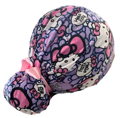 Gorro Quirúrgico - Hello Kitty - Listón - Lila