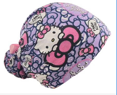 Gorro Quirúrgico - Hello Kitty - Listón - Lila