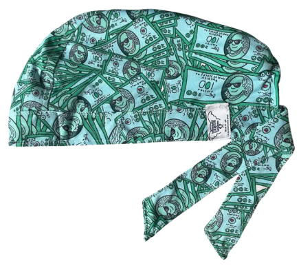 Gorro Medico Quirúrgico - Dollar - Billete - Monopoly - Verde