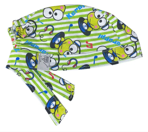Gorro Medico Quirúrgico - Hello Kitty - Cordones - Verde